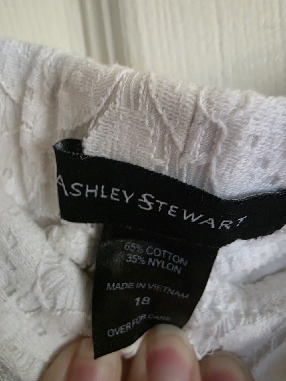 Ashley Stewart White Crochet Wide-Leg Pants - Picture 2 of 6